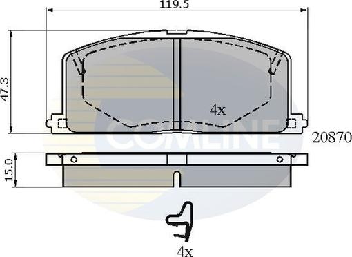 Comline CBP3163 - Bremsbelagsatz, Scheibenbremse alexcarstop-ersatzteile.com