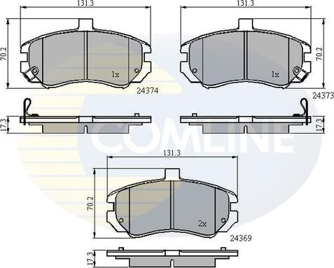 Comline CBP31197 - Bremsbelagsatz, Scheibenbremse alexcarstop-ersatzteile.com