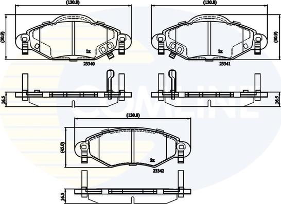 Comline CBP31152 - Bremsbelagsatz, Scheibenbremse alexcarstop-ersatzteile.com