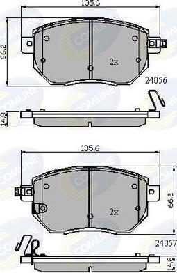 Comline CBP31745 - Bremsbelagsatz, Scheibenbremse alexcarstop-ersatzteile.com