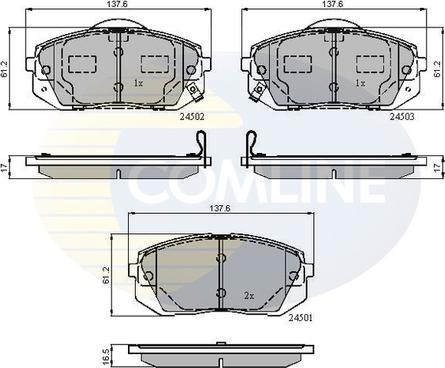 Comline CBP31768 - Bremsbelagsatz, Scheibenbremse alexcarstop-ersatzteile.com