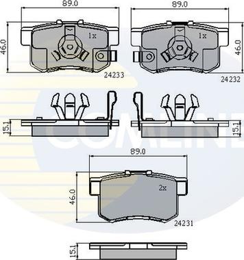 Comline CBP31736 - Bremsbelagsatz, Scheibenbremse alexcarstop-ersatzteile.com