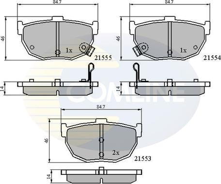 Comline CBP3805 - Bremsbelagsatz, Scheibenbremse alexcarstop-ersatzteile.com