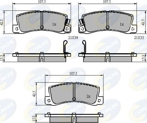 Comline CBP3839 - Bremsbelagsatz, Scheibenbremse alexcarstop-ersatzteile.com