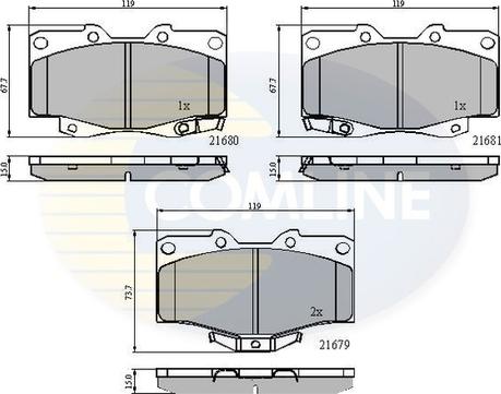 Comline CBP3333 - Bremsbelagsatz, Scheibenbremse alexcarstop-ersatzteile.com