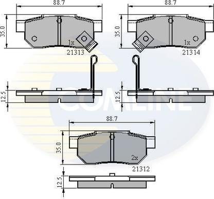 Comline CBP3242 - Bremsbelagsatz, Scheibenbremse alexcarstop-ersatzteile.com