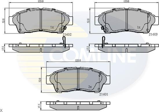 Comline CBP3260 - Bremsbelagsatz, Scheibenbremse alexcarstop-ersatzteile.com