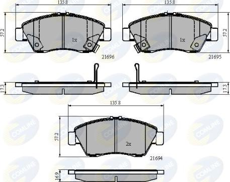 Comline CBP32009 - Bremsbelagsatz, Scheibenbremse alexcarstop-ersatzteile.com