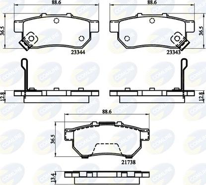 Comline CBP32146 - Bremsbelagsatz, Scheibenbremse alexcarstop-ersatzteile.com