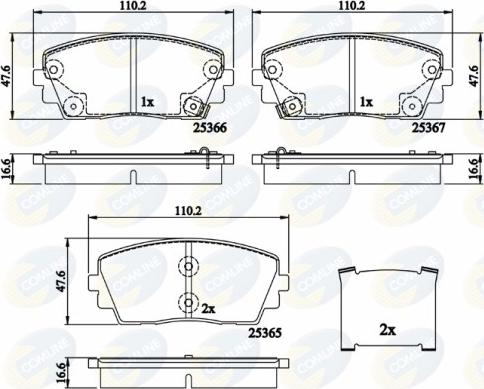 Comline CBP32159 - Bremsbelagsatz, Scheibenbremse alexcarstop-ersatzteile.com