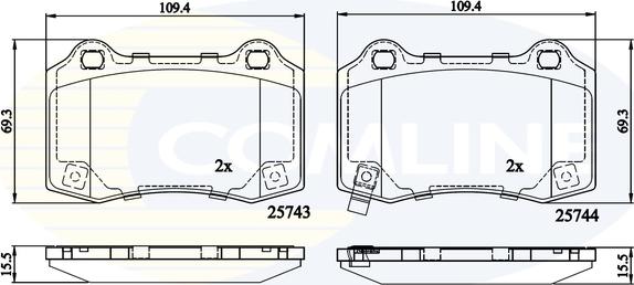 Comline CBP32308 - Bremsbelagsatz, Scheibenbremse alexcarstop-ersatzteile.com