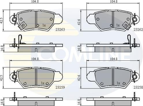 Comline CBP3750 - Bremsbelagsatz, Scheibenbremse alexcarstop-ersatzteile.com