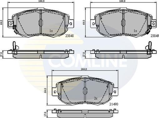 Comline CBP3789 - Bremsbelagsatz, Scheibenbremse alexcarstop-ersatzteile.com