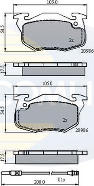 Comline CBP21615 - Bremsbelagsatz, Scheibenbremse alexcarstop-ersatzteile.com