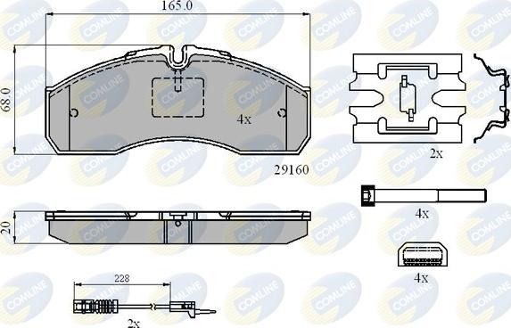 Comline CBP21735 - Bremsbelagsatz, Scheibenbremse alexcarstop-ersatzteile.com