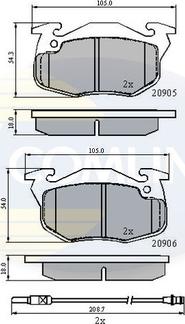 Comline CBP2258 - Bremsbelagsatz, Scheibenbremse alexcarstop-ersatzteile.com