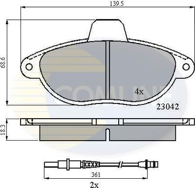 Comline CBP2714 - Bremsbelagsatz, Scheibenbremse alexcarstop-ersatzteile.com