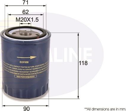 Comline EOF058 - Ölfilter alexcarstop-ersatzteile.com