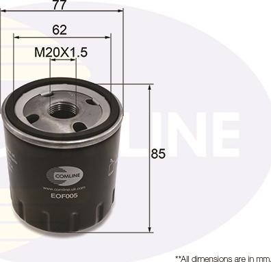 Comline EOF005 - Ölfilter alexcarstop-ersatzteile.com