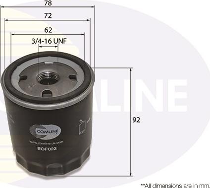 Comline EOF023 - Ölfilter alexcarstop-ersatzteile.com