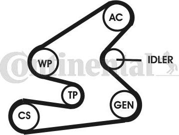 Contitech 6PK1623D1 - Keilrippenriemensatz alexcarstop-ersatzteile.com