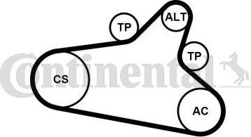 CONTITECH 6PK1020 EXTRA K1 - Keilrippenriemensatz alexcarstop-ersatzteile.com