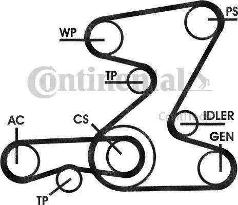 Continental 6PK2090D1 - Keilrippenriemensatz alexcarstop-ersatzteile.com