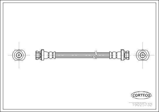 Corteco 19025732 - Bremsschlauch alexcarstop-ersatzteile.com