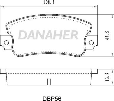 Danaher DBP56 - Bremsbelagsatz, Scheibenbremse alexcarstop-ersatzteile.com