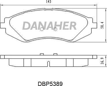 Danaher DBP5389 - Bremsbelagsatz, Scheibenbremse alexcarstop-ersatzteile.com