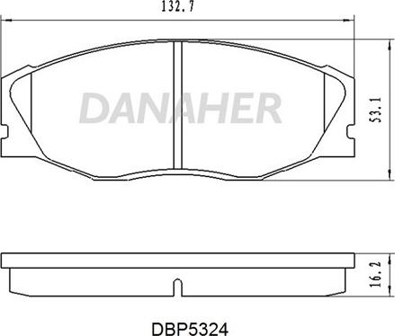 Danaher DBP5324 - Bremsbelagsatz, Scheibenbremse alexcarstop-ersatzteile.com