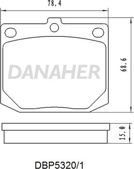 Danaher DBP5320/1 - Bremsbelagsatz, Scheibenbremse alexcarstop-ersatzteile.com