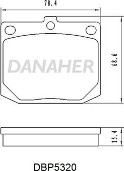 Danaher DBP5320 - Bremsbelagsatz, Scheibenbremse alexcarstop-ersatzteile.com