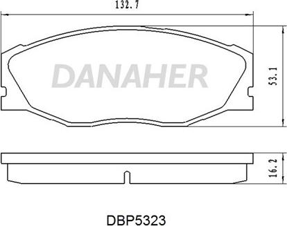 Danaher DBP5323 - Bremsbelagsatz, Scheibenbremse alexcarstop-ersatzteile.com