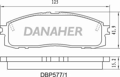 Danaher DBP577/1 - Bremsbelagsatz, Scheibenbremse alexcarstop-ersatzteile.com