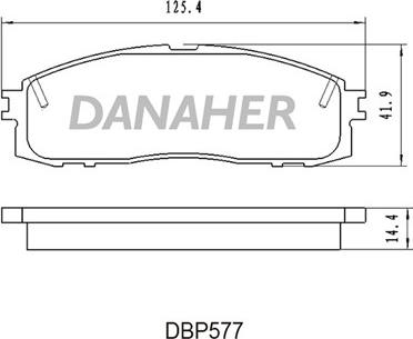 Danaher DBP577 - Bremsbelagsatz, Scheibenbremse alexcarstop-ersatzteile.com