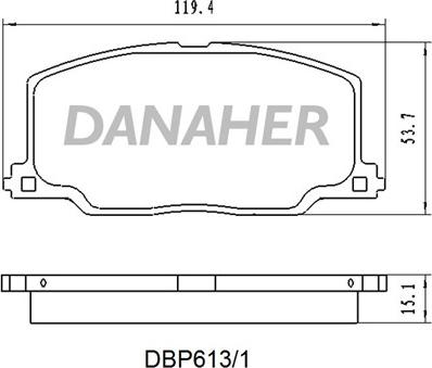 Danaher DBP613/1 - Bremsbelagsatz, Scheibenbremse alexcarstop-ersatzteile.com