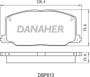 Danaher DBP613 - Bremsbelagsatz, Scheibenbremse alexcarstop-ersatzteile.com