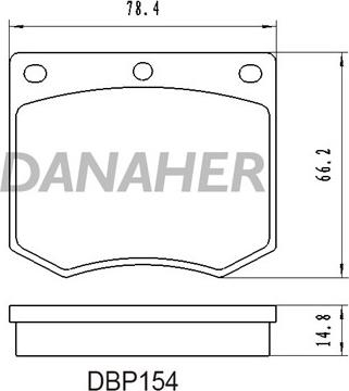 Danaher DBP154 - Bremsbelagsatz, Scheibenbremse alexcarstop-ersatzteile.com