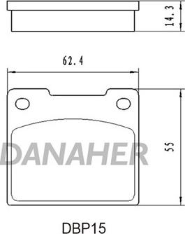 Danaher DBP15 - Bremsbelagsatz, Scheibenbremse alexcarstop-ersatzteile.com