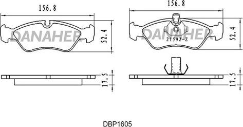 Danaher DBP1605 - Bremsbelagsatz, Scheibenbremse alexcarstop-ersatzteile.com