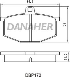 Danaher DBP170 - Bremsbelagsatz, Scheibenbremse alexcarstop-ersatzteile.com