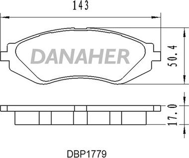 Danaher DBP1779 - Bremsbelagsatz, Scheibenbremse alexcarstop-ersatzteile.com