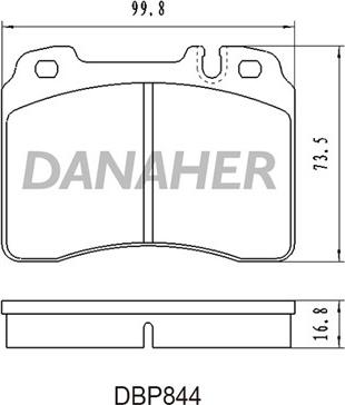 Danaher DBP844 - Bremsbelagsatz, Scheibenbremse alexcarstop-ersatzteile.com