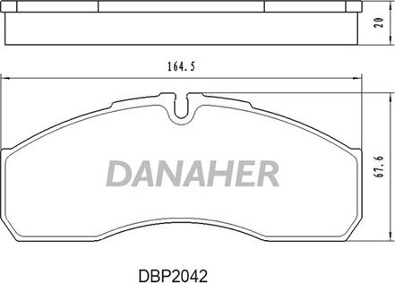 Danaher DBP2042 - Bremsbelagsatz, Scheibenbremse alexcarstop-ersatzteile.com