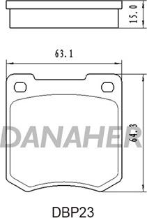 Danaher DBP23 - Bremsbelagsatz, Scheibenbremse alexcarstop-ersatzteile.com