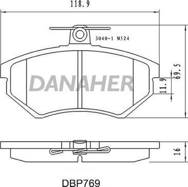 TRUPART DP7774RS - Bremsbelagsatz, Scheibenbremse alexcarstop-ersatzteile.com