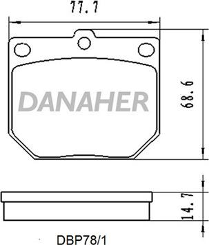 Danaher DBP78/1 - Bremsbelagsatz, Scheibenbremse alexcarstop-ersatzteile.com