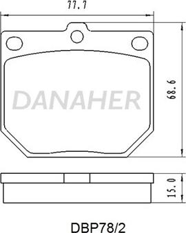 Danaher DBP78/2 - Bremsbelagsatz, Scheibenbremse alexcarstop-ersatzteile.com