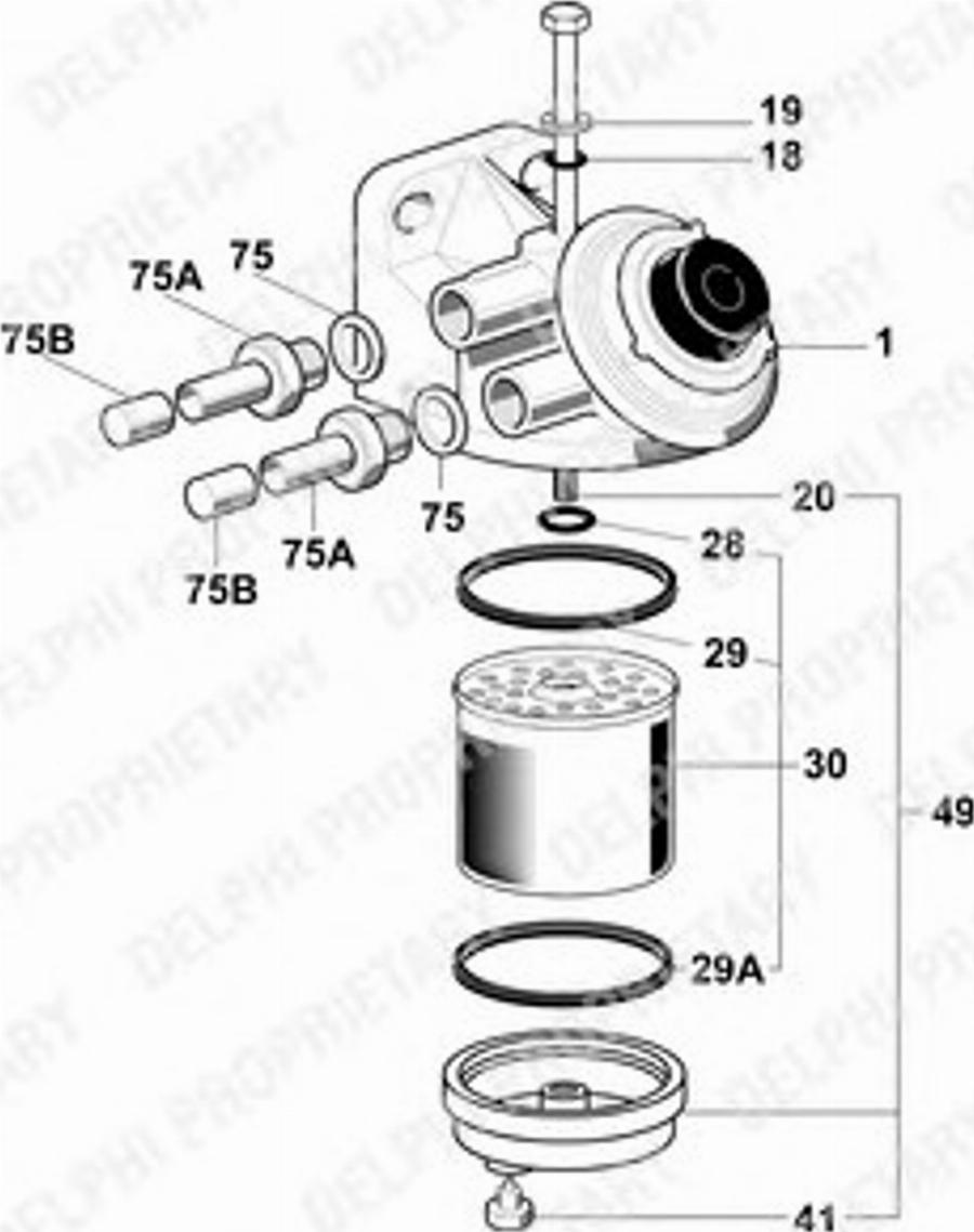 Delphi 6260B741B - Kraftstofffilter alexcarstop-ersatzteile.com